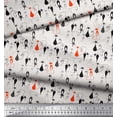 thumbnail image 3 of Soimoi Rayon Crepe Fabric Cat Animal Fabric Prints by Yard 46 Inch Wide, 3 of 3