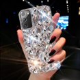 thumbnail image 6 of Samsung Galaxy Note 20 Case Diamond Case for Women 3D Glitter Sparkle Bling Case Luxury Shiny Crystal Diamond Bumper Clear Gems Cute Protective Girly Case Girls Cover(Sliver), 6 of 12