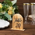 thumbnail image 4 of Balsa Circle 20 Natural 4.5 in Wooden Arch 1-20 Table Numbers Set Removable Base Party Events Decorations, 4 of 8