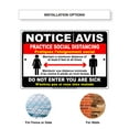 thumbnail image 4 of Notice Keep Social Distancing at Least 6 Feet for Safety Protection Required Novelty Aluminum Metal Sign 12"x18", 4 of 5