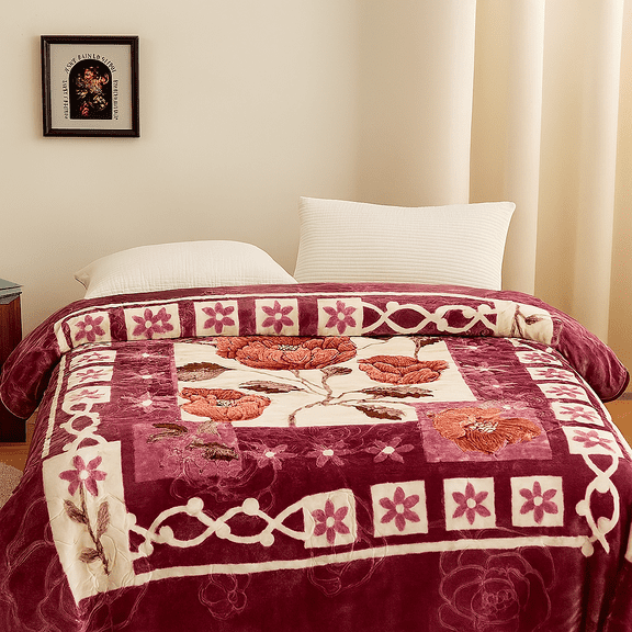 DBOZE Luxury Queen Size Fleece Blanket – Soft Warm Plush Bedding Decor, Lightweight 1-Ply Cozy Throw for All Seasons, Vibrant Colors, Gift-Ready