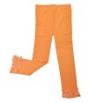thumbnail image 3 of Wrapables® Toddler Stretch Leggings with Lace Trim, Set of 3 (Yellow, Orange, Pink), 3 of 4