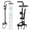 Matte Black-Double Lever Handle, variant on Outdoor Shower Fixtures Sus304 Stainless Steel Rain Kit Faucet High Wall Mount 2 Dual Function 8 Inch Showerhead And Handheld Spraybo Single Handle Matte Black