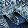 thumbnail image 4 of Cotton Bedspread Quilt Sets-Reversible Patchwork Coverlet Set, Blue Classic Bohemian Pattern,King Size, 4 of 5