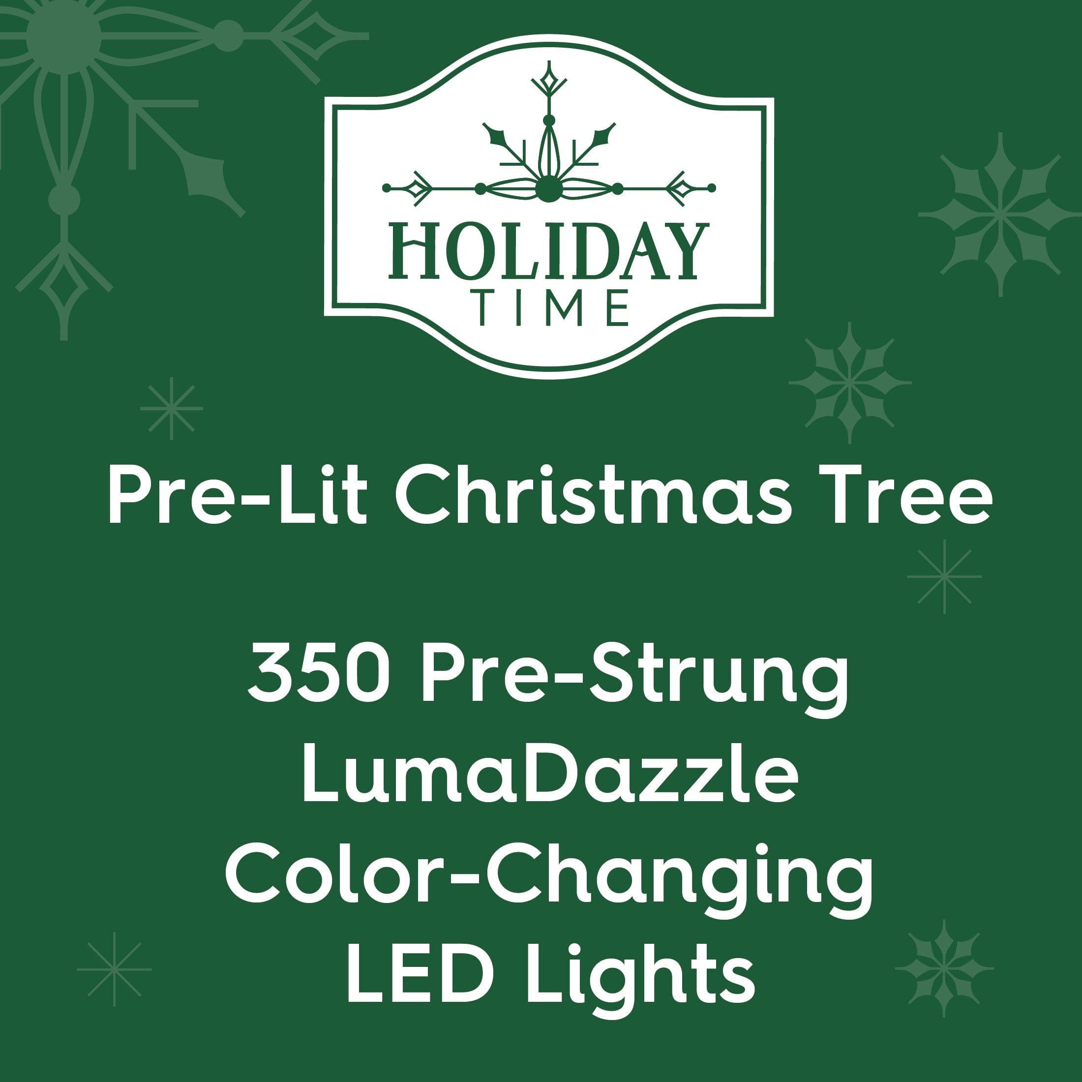 Holiday Time 7' Pre-Lit Duncan Pine Green Artificial Christmas Tree photo 5