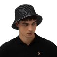 thumbnail image 4 of Balery Abstract Black And White Waves Sombreros para el sol para hombre y mujer, sombrero de pescador con UPF 50+, 4 of 6