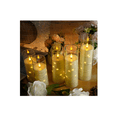 thumbnail image 4 of Velas Led Grande Flama Realista Vaso De Cristal Remoto 5 pcs, Blanco, 4 of 5