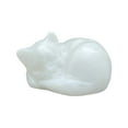 thumbnail image 2 of Lssam Glass Cat Statue an Artistic Blend of Opal Opalite and Moonstone Crystals Forming a Peaceful Hand-Carved Sleeping Cat Figurine for Decor, 2 of 9
