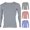 A-Navy164, variant on Black White Stripe Long Sleeve Pullover For Women Fitted Crew Neck Base Layer Shirt