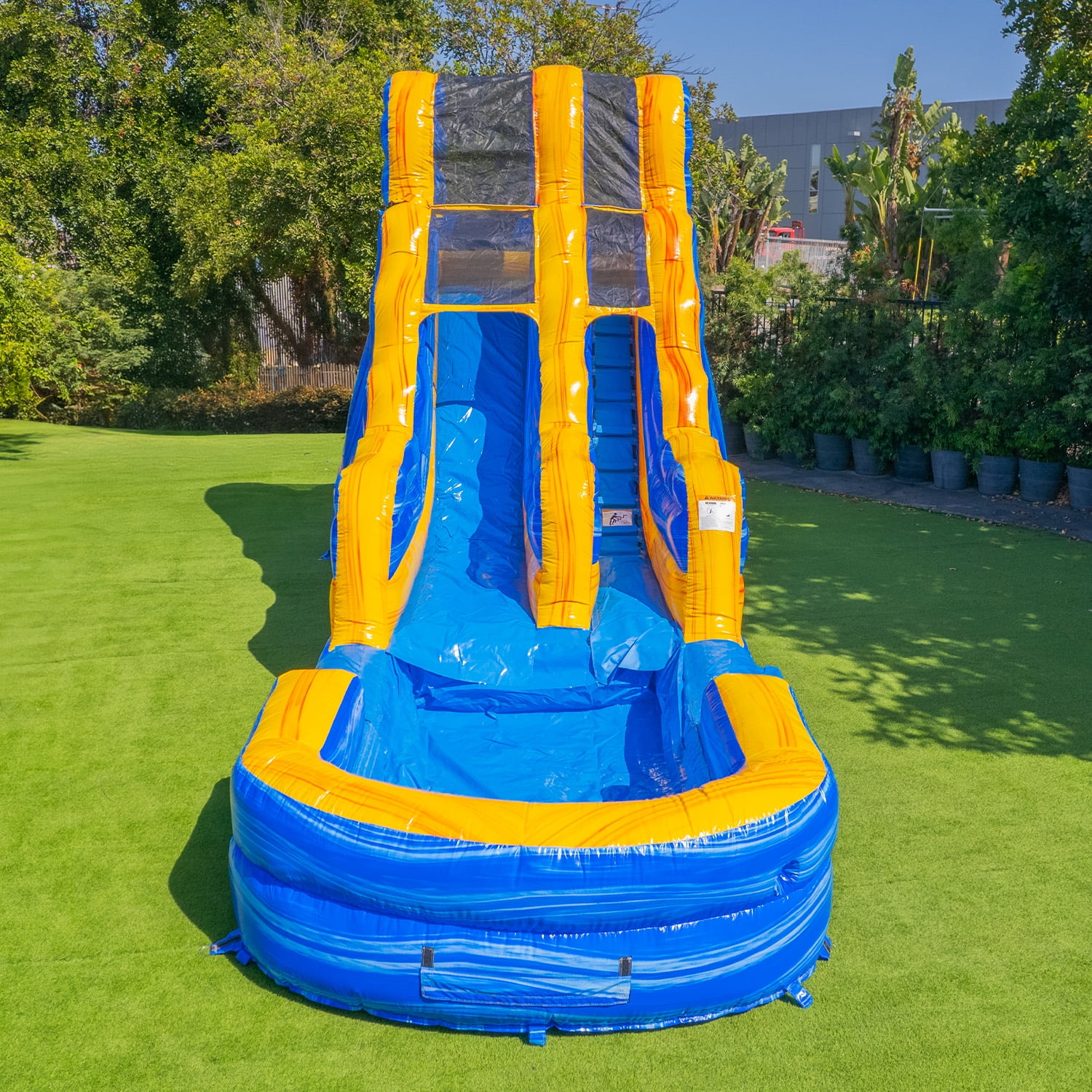 JumpOrange Melting Arctic 15 ft Commercial Grade Inflatable Water Slide (with Pool and Blower)