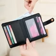 thumbnail image 4 of BRICH Slim Wallet for Women,Rfid Blocking Bifold Credit Card Holder with Zipper Coin Pocket,Id Window,Keychain Black One Size, 4 of 5