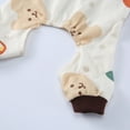 thumbnail image 4 of Pijamas para perros pequeños, mono suave para cachorros y gatos, ropa cómoda para mascotas (café), 4 of 7