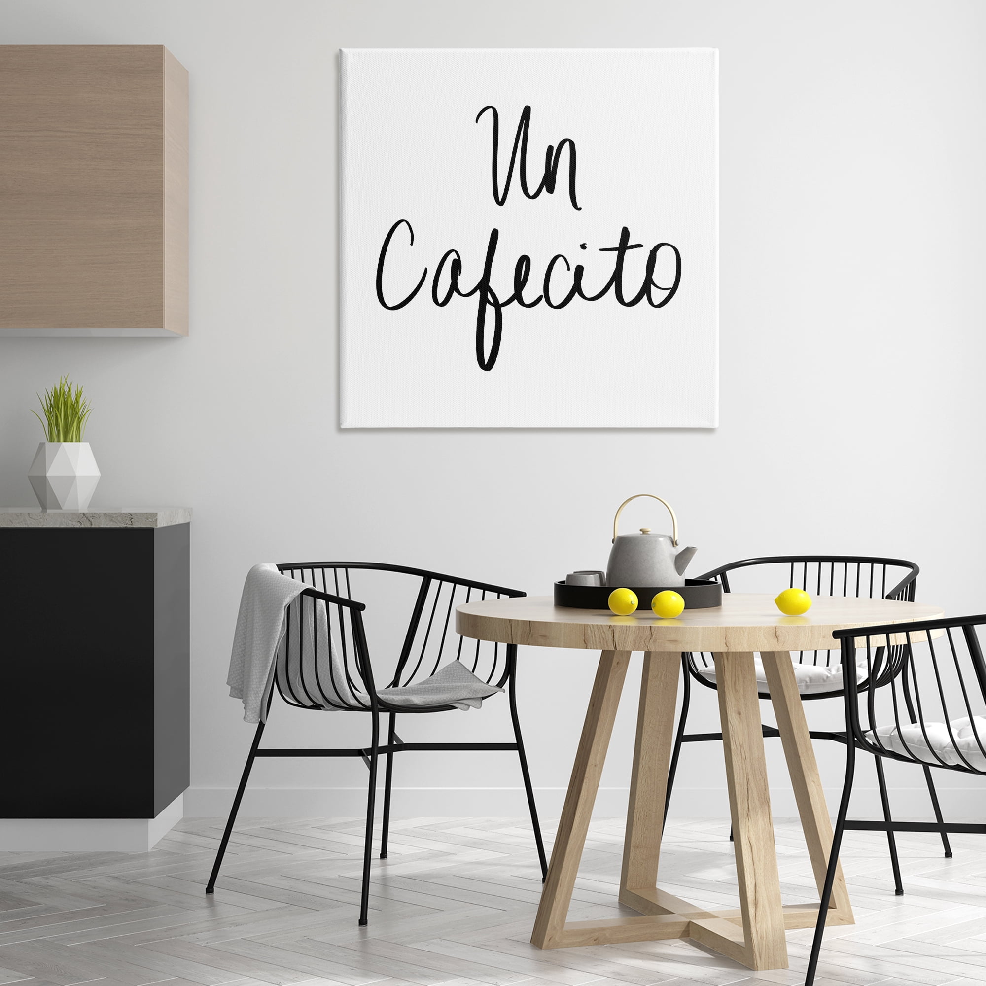 Stupell Industries Un Cafecito Diseño Minimalista Food & Beverage Painting Wrapped Canvas Art Print Wall Art, 36 x 36