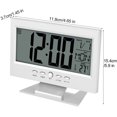 thumbnail image 4 of Reloj digital Calendario multifunción Digital LCD Despertador de escritorio con luz nocturna y repetición de hora/fecha/temperatura (plata) JFHHH pequeña, 4 of 5