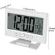 thumbnail image 4 of Reloj calendario digital Reloj despertador de escritorio digital LCD multifunción con luz nocturna y hora de repetición/fecha/temperatura (plateado) ER, 4 of 5
