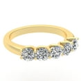 thumbnail image 2 of 1.00 Carat TW Natural Diamond Five Stone Anniversary Band in 14k Yellow Gold, 2 of 4
