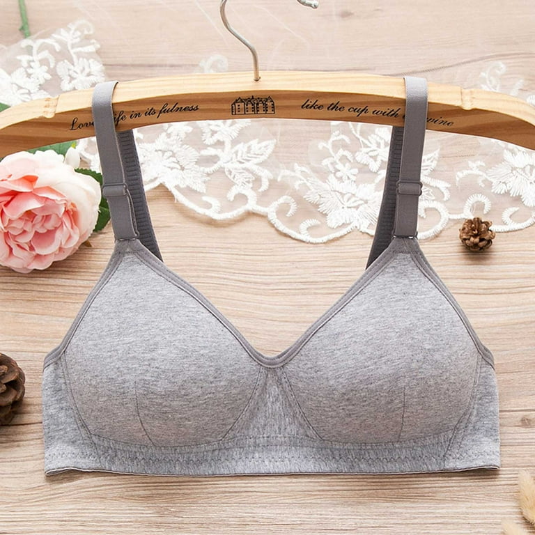 Plus Size Sports Bras for Women 3/4Thin Covervest Everyday Bra Gray 32/70 