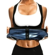 Lilvigor Sauna Suit for Women Waist Trainer Sweat Vest Plus Size Shapewear with Zipper for Workout