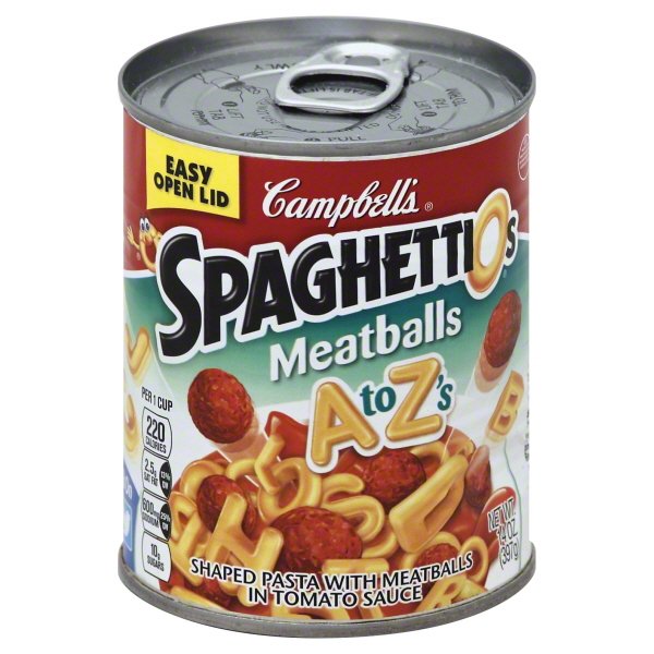 Campbell's SpaghettiO's Meatballs A to Z's