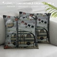 thumbnail image 3 of Camping Camper Pillow Cover for Couch Sofa Bed,Western Texas Star Pattern Country Decor Pillow Case Cushion Cover ,Outdoor Adventure Wild Trees Moon Stars Silhouette Square Cushion Case, 3 of 5