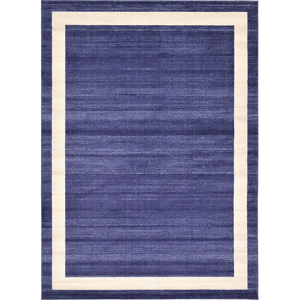 Contemporary Desdemona Collection Area Rug in Denim Color and Rectangle, Round, Runner, Square