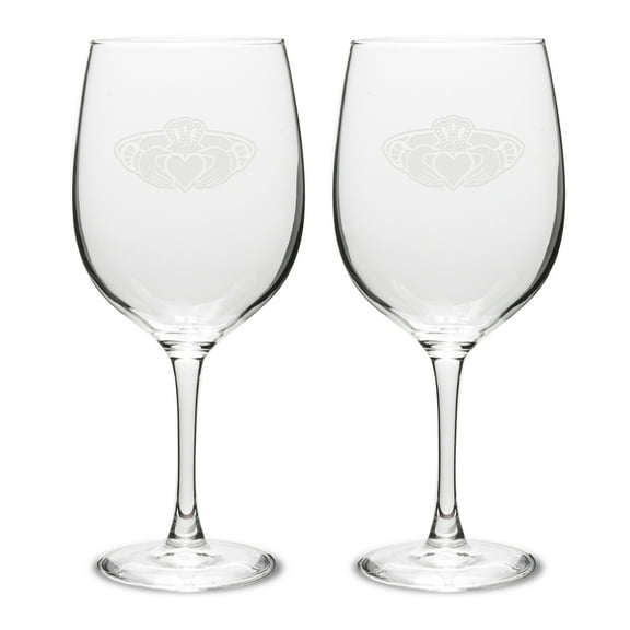 Claddagh Ring Logo 19 oz Classic Red Wine Glass - Set of 2