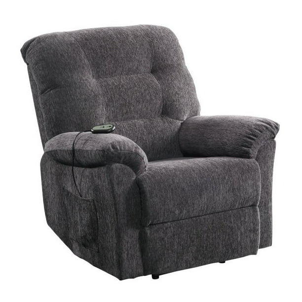 Kingfisher Lane Power Lift Recliner in Gray and Black