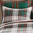 thumbnail image 3 of Levtex Home - Spencer Plaid Quilted Standard Sham (26x20in.) - Christmas Tartan Plaid - Green, White, Red - No insert - Set of 2, 3 of 6