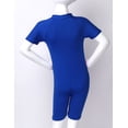 thumbnail image 5 of Haitryli Kids Boys Girls One Piece Swimsuit Short Sleeve Rash Guard Swimwear Shorty Wetsuit Blue 16, 5 of 7