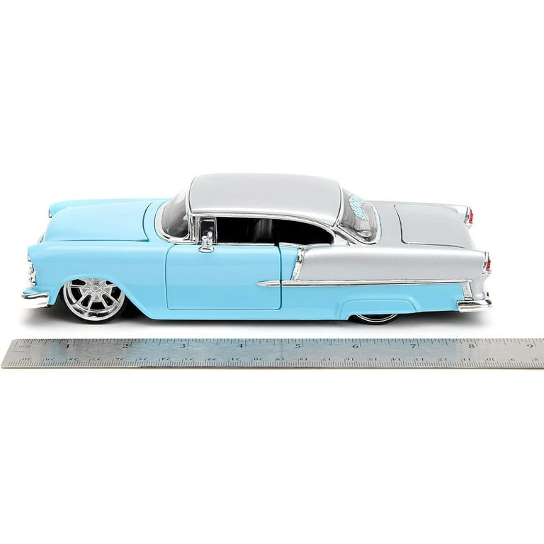 Jada 1955 Chevrolet Bel Air Diecast Model Car, Light Blue Jada 1955 Chevrolet Bel Air Diecast Model Car, Light Blue
