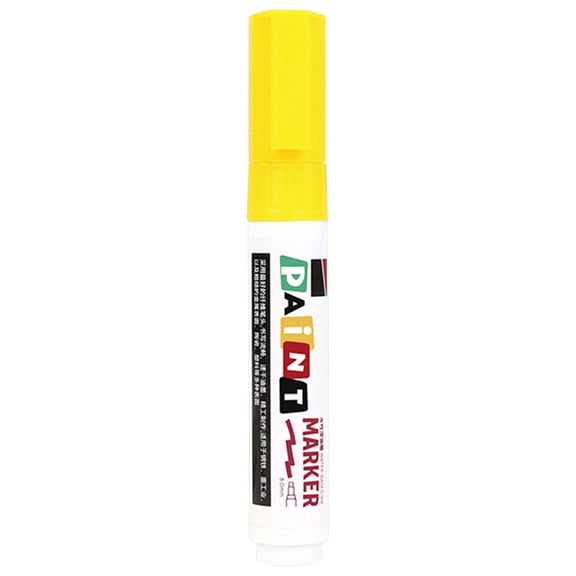 Paint Markers Pens for Refreshing Monument- Permanent Oil Based Paint Pen, Medium Tip, Quick Drying and Waterproof Marker for Rock, Wood, Metal, Plastic, Canvas, Glass, Mugs, 1Pc(Yellow,4.9x0.6")