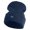 Navy, variant on Rhinestud Hotfix Green Flower Iron On Glue Patch 12 Inch Long Knitted Beanie - White OSFM