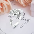 thumbnail image 2 of Versatile Rotatable Adjustable Anxiety Relieving Silver Plated Zircon Ring for Stress and Fashionable Finger Accessory, 2 of 5