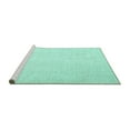 thumbnail image 2 of Ahgly Company Machine Washable Indoor Rectangle Abstract Turquoise Blue Contemporary Area Rugs, 3' x 5', 2 of 4