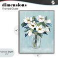 thumbnail image 4 of Stupell Industries Traditional Magnolia Blossoms on Blue Gray Framed Giclee Art, 11 x 14, by Janet Tava, 4 of 8