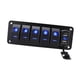 thumbnail image 4 of Panel de interruptores basculantes de 4,2 A con cargador USB doble, voltímetro de aluminio de alta resistencia para vehículos 6 pandillas, 4 of 8