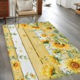 thumbnail image 2 of Summer Floral Area Rugs 4x6 ft Watercolor Sunflower Eucalyptus Leaves Yellow Wood Grain Washable Rug Non Slip Indoor Carpet Absorbent Floor Mat for Living Room Bedroom Dining Room, 2 of 9