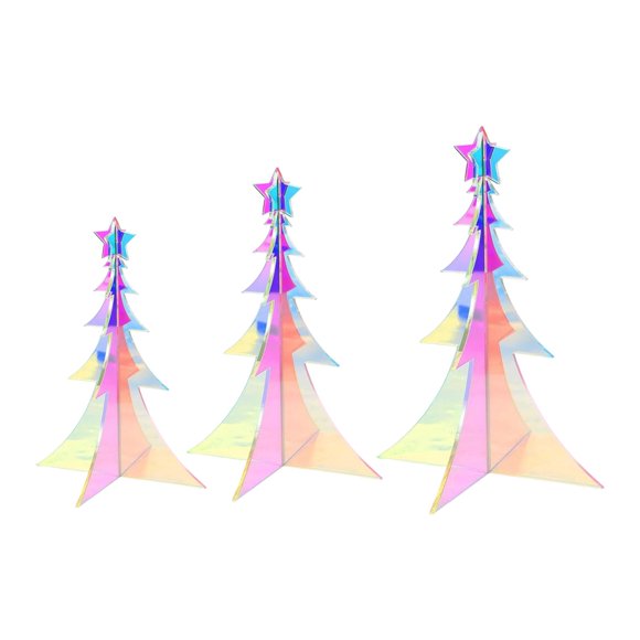 3 adornos acrílicos para de con en parte superior, miniárbol decorativo para hotel, sala de estar, cafetería, chimenea,