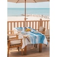 thumbnail image 3 of Rectangle Outdoor Tablecloth With Umbrella Hole And Zipper– Coastal Beach Waterproof Patio Table Cover for Party, Picnic, Backyard, 54"x80" , Abstract Ocean Waves Starfish Blue, 3 of 8