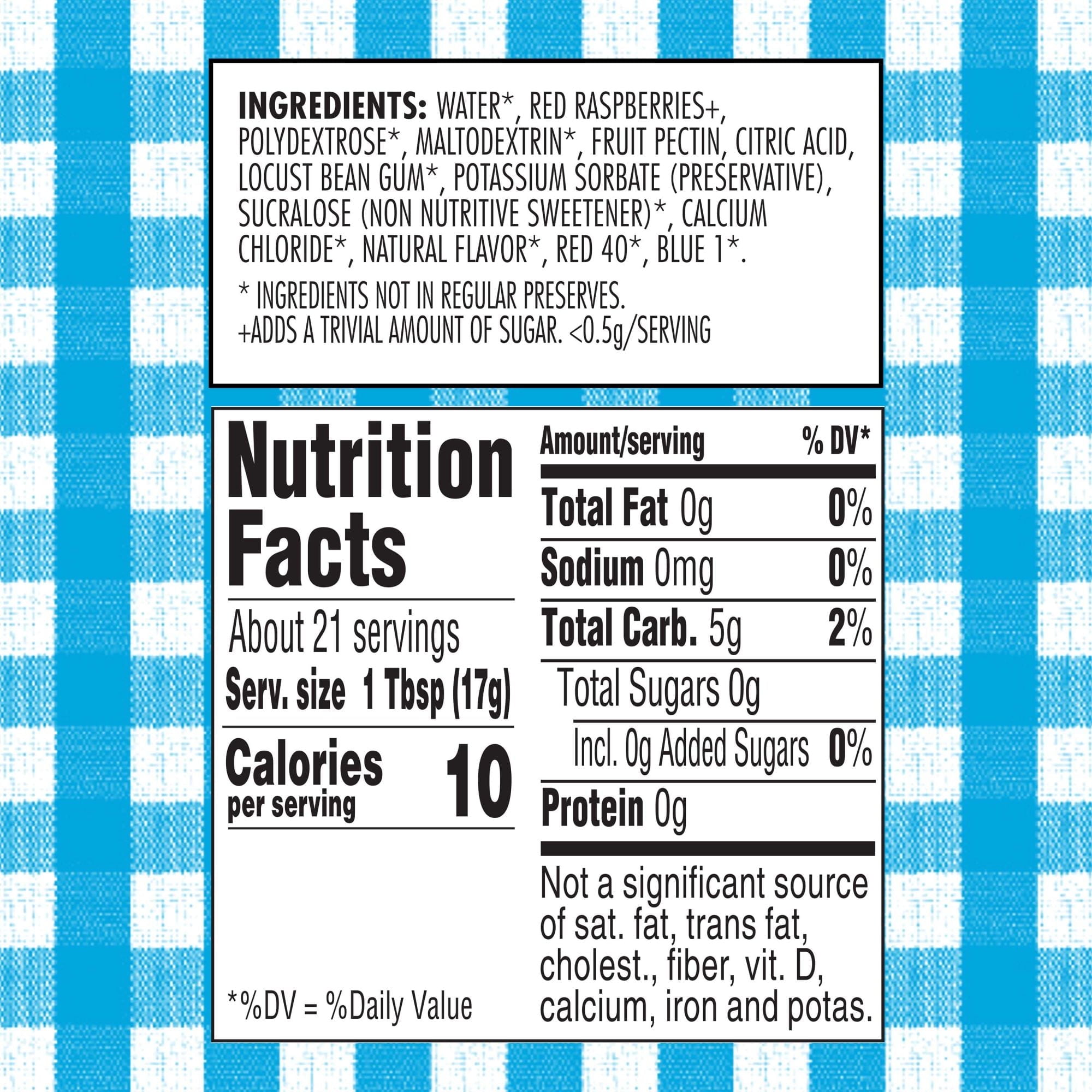 Smucker's Sugar Free Red Raspberry Preserves with Splenda Brand Sweetener, 12.75 Ounces, Pack of 2