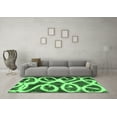 thumbnail image 3 of Ahgly Company Indoor Round Abstract Emerald Green Modern Area Rugs, 8' Round, 3 of 4
