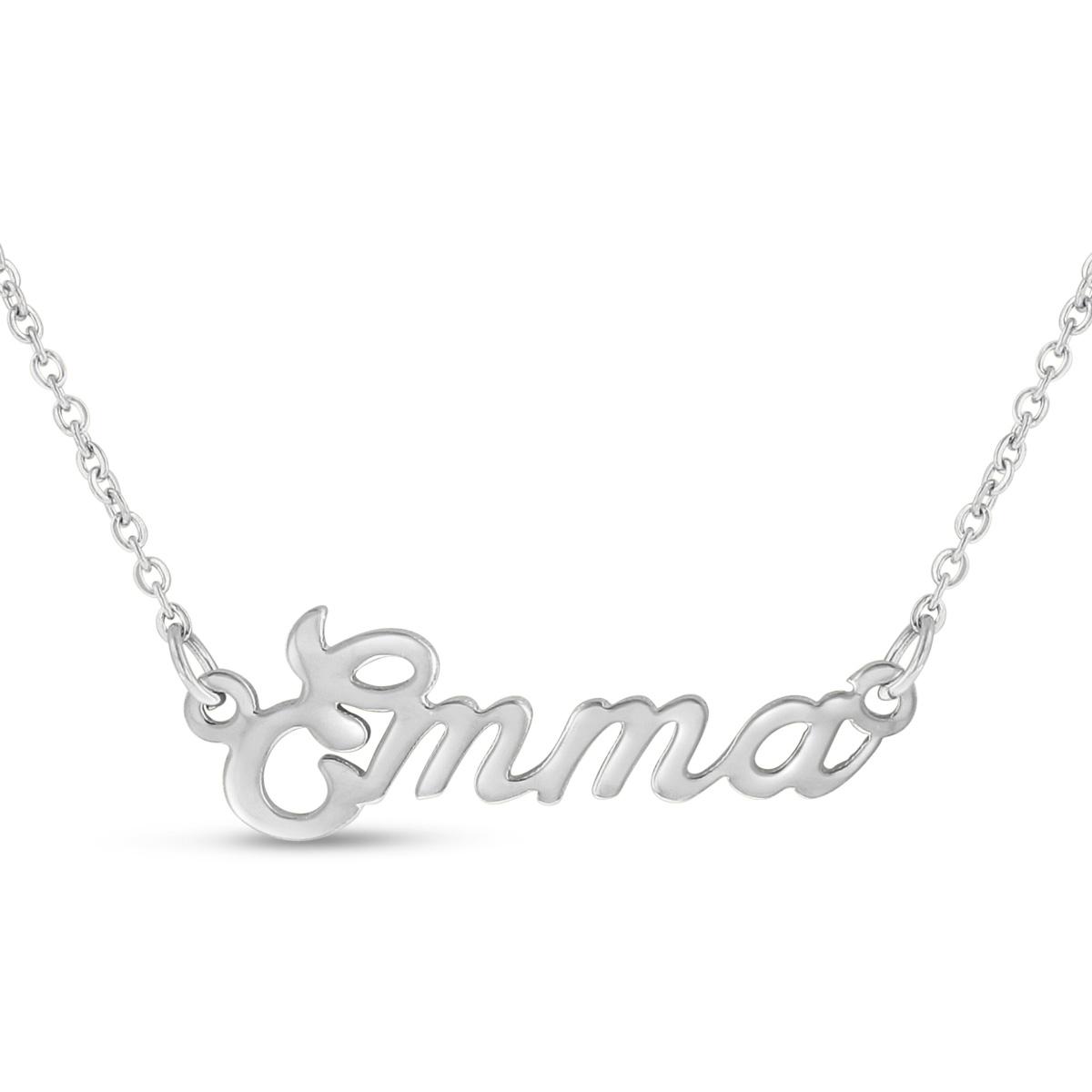 SuperJeweler Emma Nameplate Necklace in 