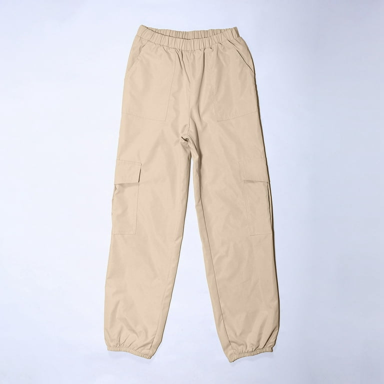 Huesdet Girls Cargo Pants Clothes Elastic Waist Drawstring Huesdet Girls Cargo Pants Clothes Elastic Waist Drawstring