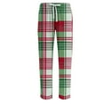 thumbnail image 3 of LNZGNM Mens Sleep Pants Elastic Waist Drawstring Striped Prints Sleep Pants Soft Baggy Lightweight Pj Bottom Fashion Home Sleepwear,Dark Green M, 3 of 6