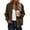 Brown [New Arrivals: Mix, Match & Save], variant on Women's Lightweight Long Sleeve Stand Collar Shacket Coat Jacket with Side Pocket Fall Winter Casual Outerwear Warm Fashion | CSEONE,Beige XL