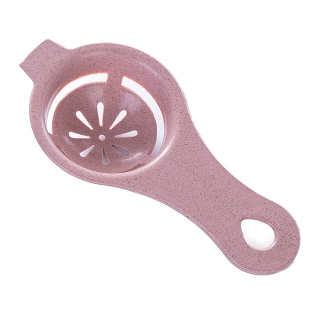 Separador de huevos, separador de yema y clara de huevo duradero Divisor de huevos Filtro de clara de huevo Herramienta separadora de huevos para hornear en la cocina (rosa)