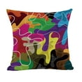 thumbnail image 1 of Throw Pillow Cover Abstract Chaotic Waves Rainbow Colors Decor Lumbar Pillow Case Cushion for Sofa Bed 18x18 Inch, 2 PCS Pattern 10, 1 of 7