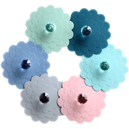 Silicone Cup Covers 4.7 Inch Reusable Silicone Mug and Cup Lids Suction Seal Lid Caps to Keep Drink Warm or Cold for Steeping Coffee Tea And Drink Cover Set of 6