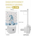 thumbnail image 3 of Christmas Night Lights Auto Sensor Gnome Snowflake Plug-in LED Nightlights Dusk to Dawn for Living Room, Bedroom, Bathroom, Hallway, Stairways Xmas Wall Decor, Blue Night Light, 3 of 9
