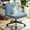 Blue, variant on Walsunny Criss Cross Legged Home Office Vanity Desk Chair with Back & Wide Seat Armless with Wheels Swivel Padded Fabric Chair, White
